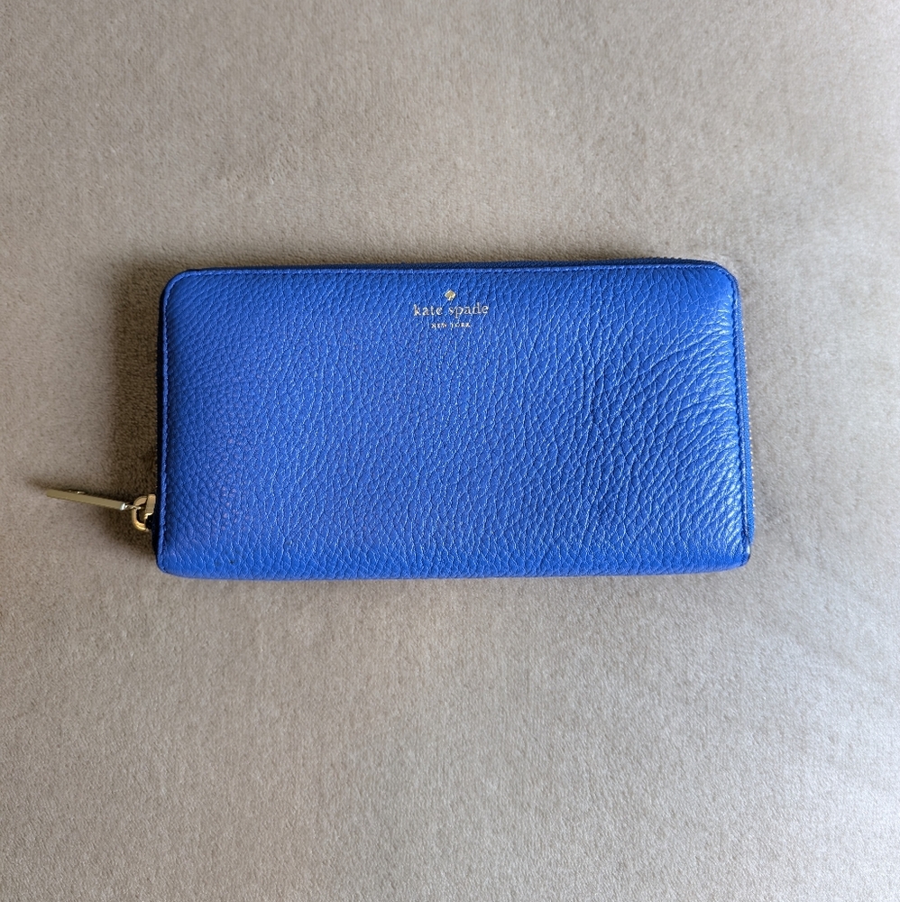 Kate Spade wallet in bright blue